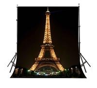 57ft Lights up the Night Paris Eiffel Tower Photography Backdrop Photo Studio Background Props wall-251