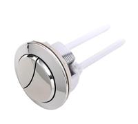 57mm/2.24in Toilet Push Button Replacement, Round Universal Dual Flush Toilet Button Pusher Adjustable Tank Push Repair Part for Home Bathroom Aperture (White)