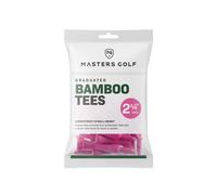 (57mm, Pink) Masters Bamboo Graduated Golf Tees (Pack of 20)