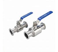 57mm Stainless Steel Ball Valve Handle Operated Two Way Sanitary Tri-Clamp Manual 1Pcs