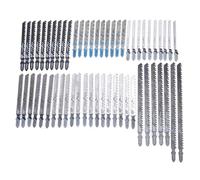 57Pcs Jigsaw Blades Set T Shank Models Replacement HCS HSS SK5 Wood Plastic Metal Cutting Woodworking