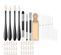 57PCS Oil Pastels, Oil Pastel Blending Tools, Comprehensive Art Set for Sketching and Drawing, Includes 13-Piece Sketching Kit with 4 Black Tools and 40 Replacement Tips in Convenient Storage Bag