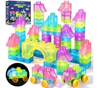 57PCS Soft Glow in The Dark Building Blocks for Toddlers, Dream City