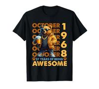57th Birthday Bear Legends October 1968 57 Years Old Mens T-Shirt
