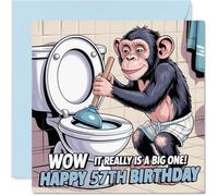 57th Birthday Cards for Women Men - Its a Big One! - Happy Birthday Card for 57 Year Old Woman Man Husband Wife Daughter Neighbour, 145mm Bday Greeting Cards