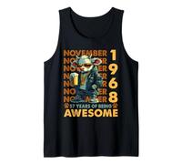 57th Birthday Cow Legends November 1968 57 Years Old Mens Tank Top