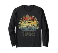 57th Birthday Gifts for Men August 1968 57 year Old Bday Long Sleeve T-Shirt
