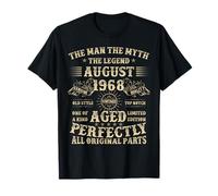 57th Birthday Gifts For Men August 1968 57 Year Old Bday T-Shirt