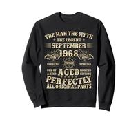 57th Birthday Gifts For Men September 1968 57 Year Old Bday Sweatshirt