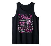 57th Birthday Queen Blessed by God 57 Fabulous Since 1969 Tank Top