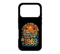 57th Birthday Retro Sloth Tropical Vintage 1969 57 Years Old Case for iPhone 17 Pro