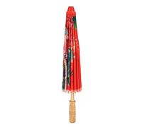 57x84cm Beautiful Pattern Decorative Umbrella, Dance Umbrella with Solid Wood Handle, Handcrafted Silk Cloth Performance Props for Wedding Photography and Role Play (02)