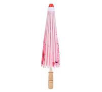 57x84cm Beautiful Pattern Decorative Umbrella, Dance Umbrella with Solid Wood Handle, Silk Cloth Performance Props for Wedding Photography and Role Play, Elegant Flora (04)