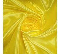58"/150cm Wide Plain Poly Silk Satin Fabric (Available in 20+ Colours & Various Lengths) (Sunset Yellow, 1 Meter (PRE Cut))