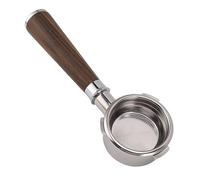 58 mm Bottomless Portafilter 3 Ears Stainless Steel Coffee Porta Filter Solid Wood Handle Barsetto Coffee Machine Coffee Handle (Enter a Black Acid Branch)