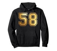 58 Number Fifty-Eight Team Sports Graphic Varsity Matching Pullover Hoodie