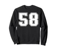 58 Number Fifty-Eight Team Sports Graphic Varsity Matching Sweatshirt