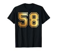 58 Number Fifty-Eight Team Sports Graphic Varsity Matching T-Shirt