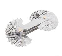 58-Piece Thread Pitch Gauge Set for Metric 60°, British Standard Whitworth 55° & Unified for National 60° Threads - Carbon Steel Inspection Gage