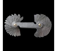 58-Piece Thread Pitch Gauge Set for Metric (60°) & British Whitworth (55°) Threads - Stainless Steel Screw Thread for Lathe Tool A