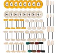 58 Pieces Buffing Wheels Set Polishing Buffer Wheel Kit for Rotary Tool Brush Abrasive Watches and Jewelry Efficient Precision Grinding Rust Removal Sanding Deburring