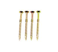 58 Pieces Self Drilling Wood Screws, #8 X 2 Inch, Outdoor Deck Plus Deck Screws, Rustproof, T20 Star Bit Yellow Galvanized