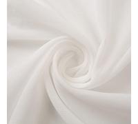 58" Solid Color Chiffon Fabric Rustic Sheer Bridal Wedding Party Decorations Backdrop, Ivory, 10 Yards