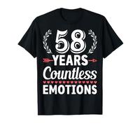 58 Years Countless Emotions - 58th Wedding Anniversary T-Shirt