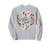 58 Years Loved Women Men 58 Years Old 58th Birthday Sweatshirt