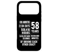 58 Years Married Funny 58th Wedding Anniversary Case for iPhone 17 Pro Max