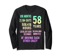 58 Years Married Funny 58th Wedding Anniversary Long Sleeve T-Shirt