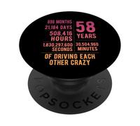 58 Years Married Funny 58th Wedding Anniversary PopSockets Adhesive PopGrip