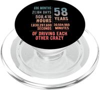 58 Years Married Funny 58th Wedding Anniversary PopSockets PopGrip for MagSafe