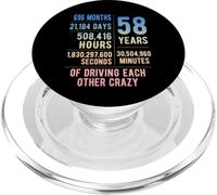 58 Years Married Funny 58th Wedding Anniversary PopSockets PopGrip for MagSafe