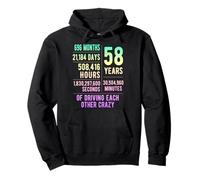 58 Years Married Funny 58th Wedding Anniversary Pullover Hoodie