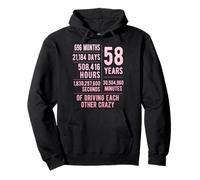 58 Years Married Funny 58th Wedding Anniversary Pullover Hoodie