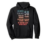 58 Years Married Funny 58th Wedding Anniversary Pullover Hoodie