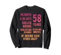 58 Years Married Funny 58th Wedding Anniversary Sweatshirt