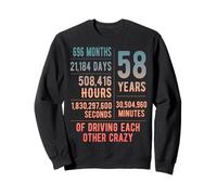 58 Years Married Funny 58th Wedding Anniversary Sweatshirt