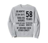 58 Years Married Funny 58th Wedding Anniversary Sweatshirt
