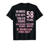 58 Years Married Funny 58th Wedding Anniversary T-Shirt