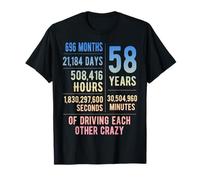 58 Years Married Funny 58th Wedding Anniversary T-Shirt