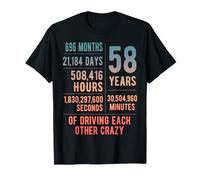 58 Years Married Funny 58th Wedding Anniversary T-Shirt