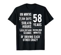 58 Years Married Funny 58th Wedding Anniversary T-Shirt