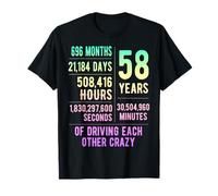 58 Years Married Funny 58th Wedding Anniversary T-Shirt