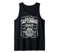 58 Years Old Vintage September 1967 Retro 58th Birthday Men Tank Top