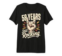 58 Years Still Rocking 58th Birthday Funny 58 Birthday Premium T-Shirt