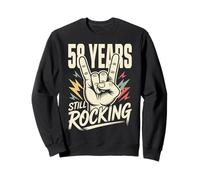 58 Years Still Rocking 58th Birthday Funny 58 Rocker Biker Sweatshirt