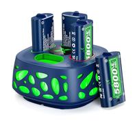 5800mWh Rechargeable Battery for Xbox One/Xbox Series S/X, 2.5H Fast Charging Station 10 Colors RGB Modes, 4 x 5800mWh Batteries for Xbox Series S/X/Xbox One/S/X/Elite Controller