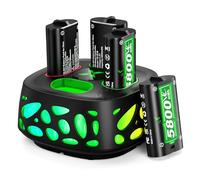 5800mWh Rechargeable Battery for Xbox One/Xbox Series S/X, 2.5H Fast Charging Station 10 Colors RGB Modes, 4 x 5800mWh Batteries for Xbox Series S/X/Xbox One/S/X/Elite Controller